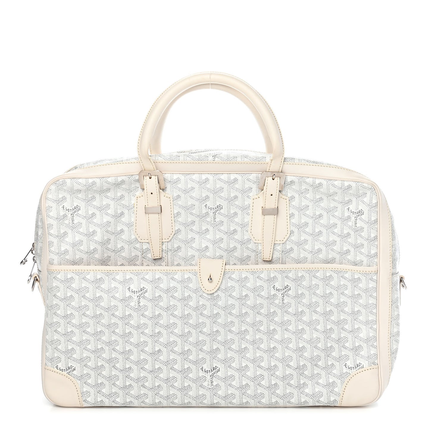 Goyardine Ambassade MM Briefcase White