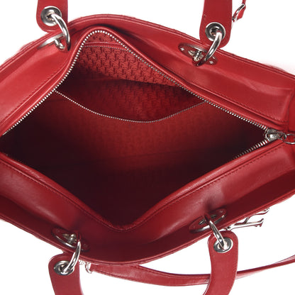Christian Dior Lambskin Cannage Large Lady Dior Red 5 of 14