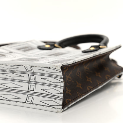 Louis Vuitton X FORNASETTI Calfskin Architettura Petit Sac Plat Black White 9 of 9