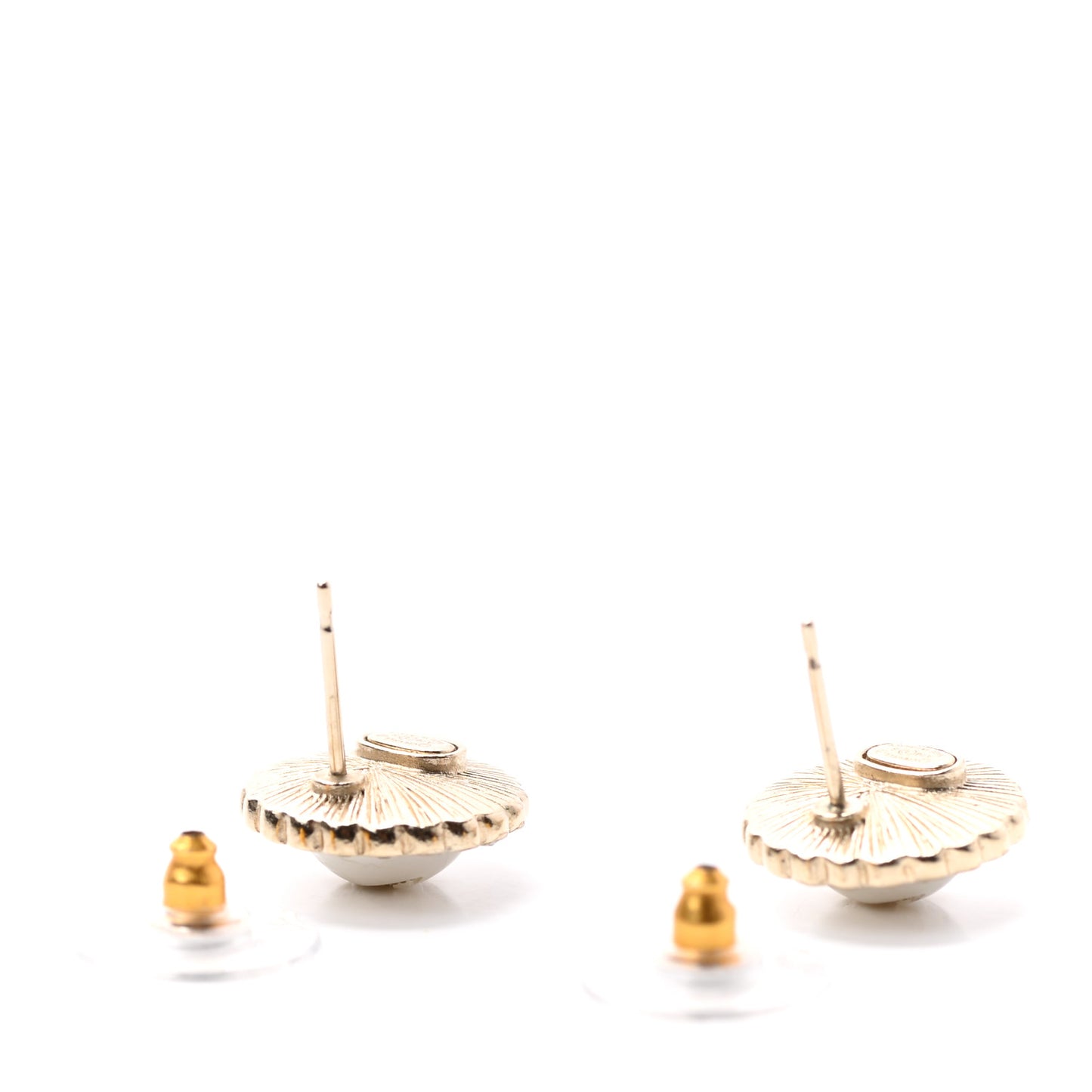 Pearl CC Round Earrings