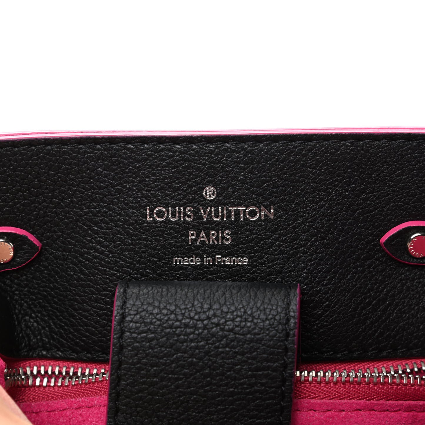 Calfskin Lockme Bucket Black