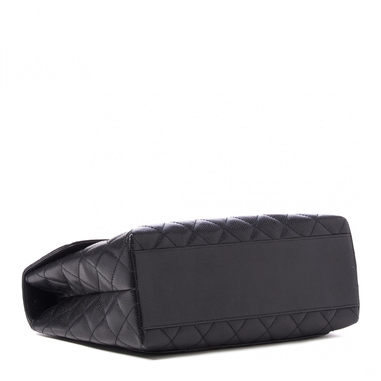 Caviar Quilted Jumbo Kelly Flap Black