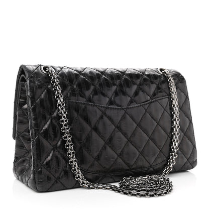 Chanel Metallic Calfskin Striped 2.55 Reissue 226 Flap Black 3 of 11