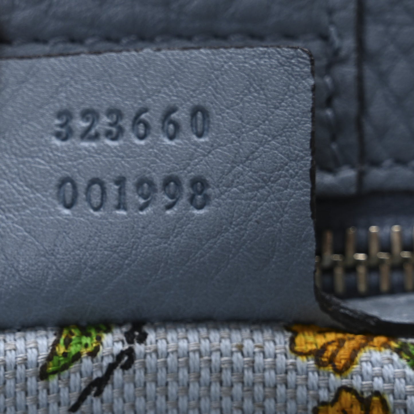 Pebbled Calfskin Medium Bamboo Shopper Tote Light Blue