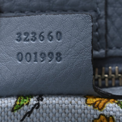 Gucci Pebbled Calfskin Medium Bamboo Shopper Tote Light Blue 8 of 13