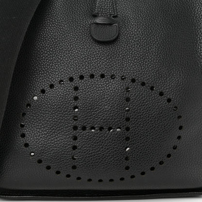 Hermes Taurillon Clemence Evelyne II GM Black 8 of 10