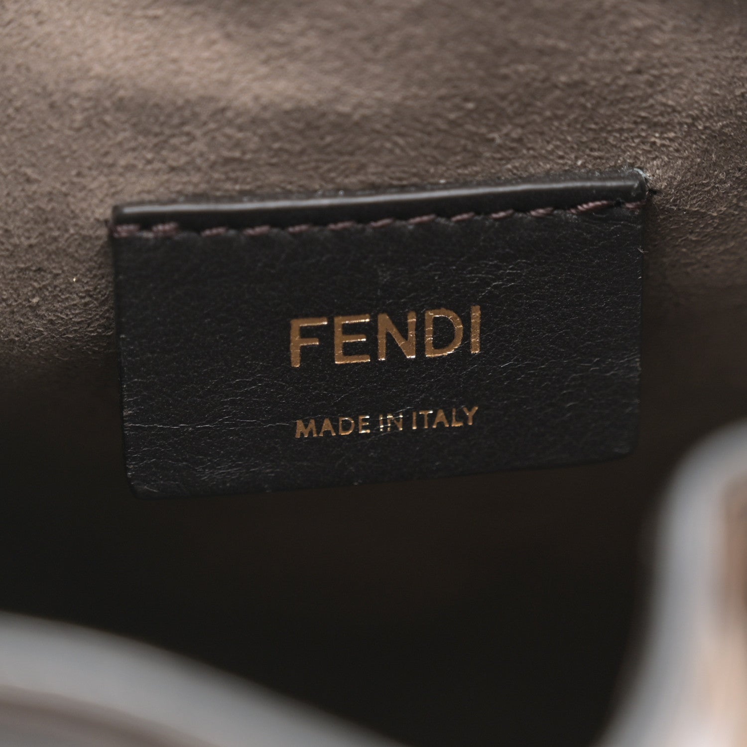 Fendi Vitello Liberty F is Fendi Bi-Color FF 1974 Embossed Mini Mon Tresor Bucket Bag Maya Black 6 of 10
