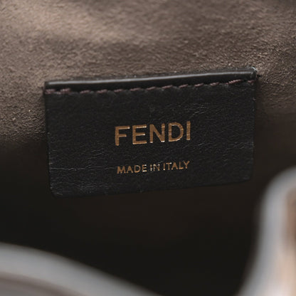 Fendi Vitello Liberty F is Fendi Bi-Color FF 1974 Embossed Mini Mon Tresor Bucket Bag Maya Black 6 of 10