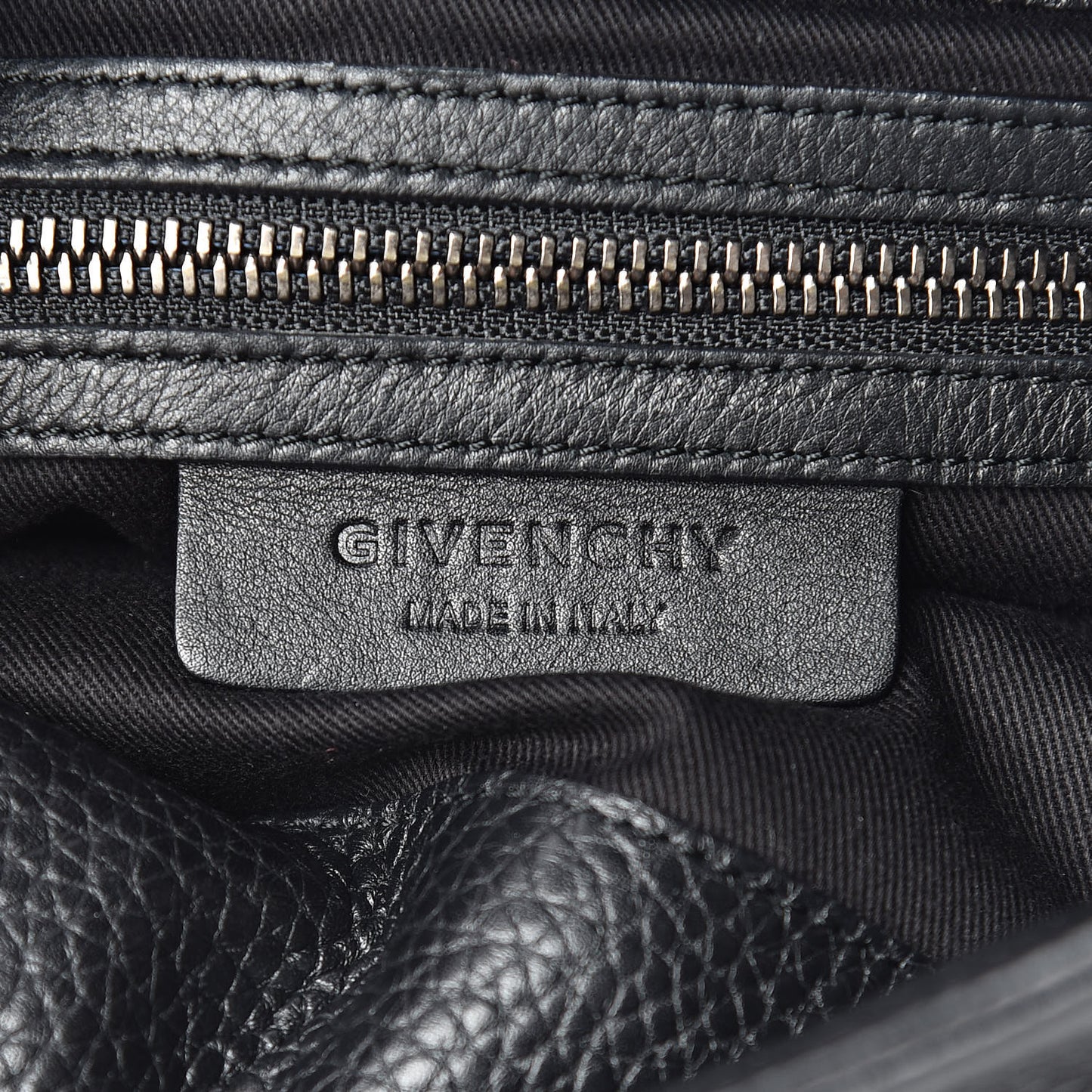 Pebbled Calfskin Large HDG Flat Tote Black