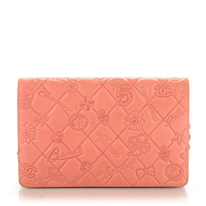 Chanel Lambskin Lucky Charms Symbols Wallet on Chain WOC Pink 1 of 8