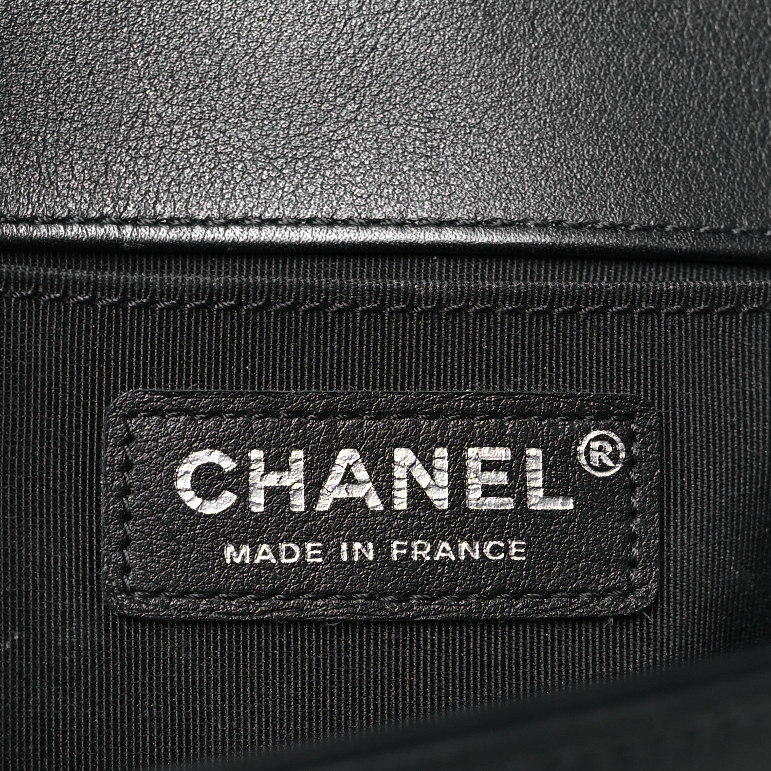 Chanel Calfskin Chevron Quilted Medium Boy Flap Black 6 of 11