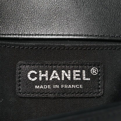 Chanel Calfskin Chevron Quilted Medium Boy Flap Black 6 of 11