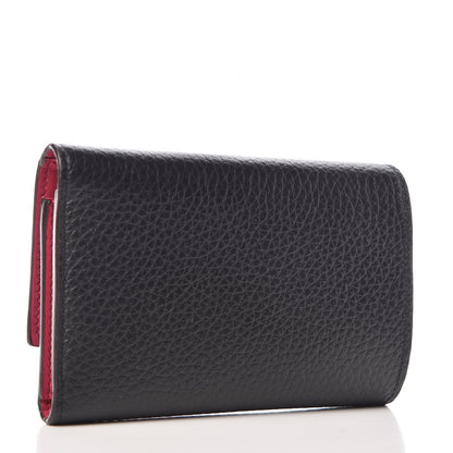 Louis Vuitton Taurillon Capucines Compact Wallet Black 3 of 7