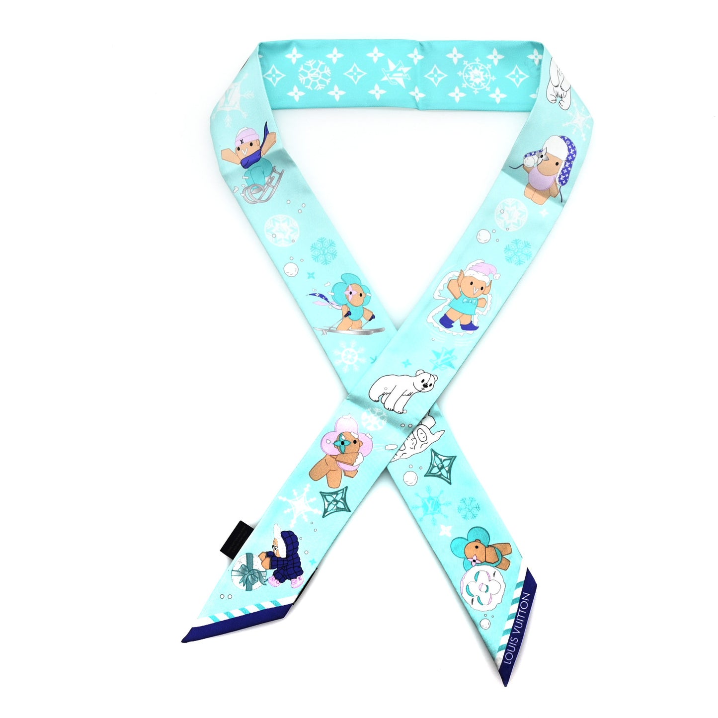 Silk Monogram 2024 Christmas Animation Vivienne BB Bandeau Blue