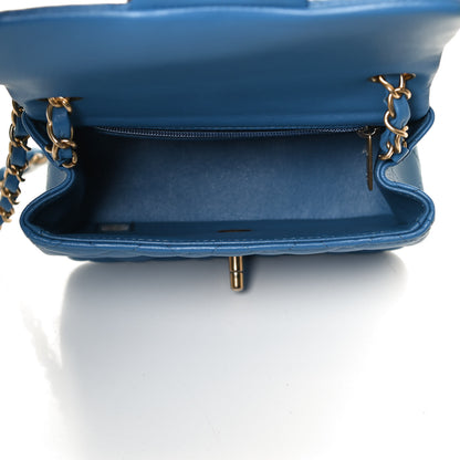 Chanel Lambskin Quilted Mini Square Flap Blue 5 of 10
