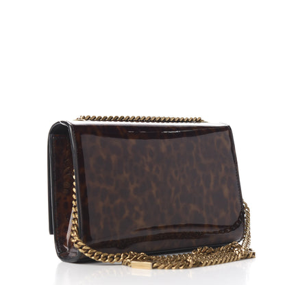 Saint Laurent Patent Small Monogram Kate Satchel Tortoiseshell 2 of 9