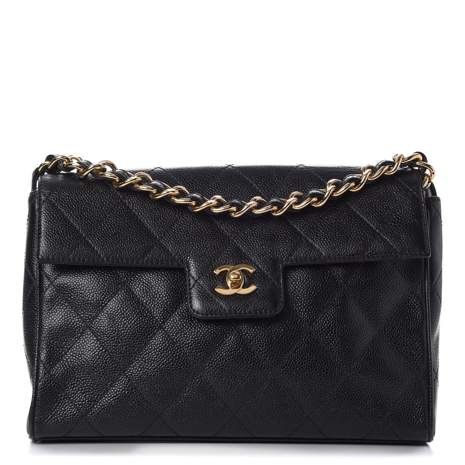 Chanel Caviar Quilted Medium Single Flap Black 1 of 9