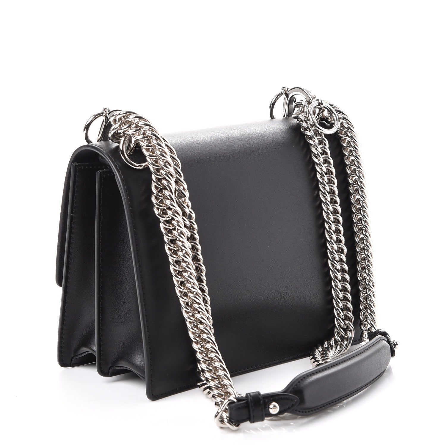 Fendi Vitello Liberty Studded Small Kan I Shoulder Bag Black Multicolor 3 of 7