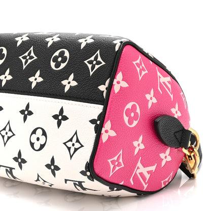 Louis Vuitton Empreinte Monogram Spring in the City Speedy Bandouliere 20 Black White Pink 9 of 9
