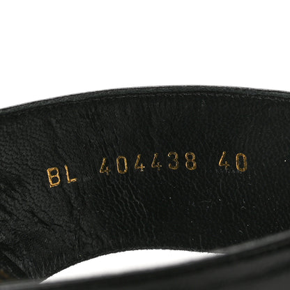 Saint Laurent Shiny Calfskin Fetish Sandal 40 Black 6 of 8