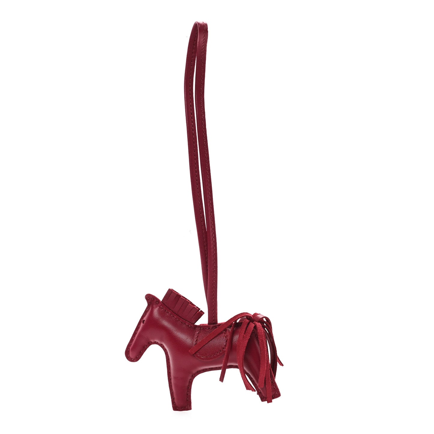 Milo Lambskin Grigri Rodeo Horse Bag Charm PM Rubis