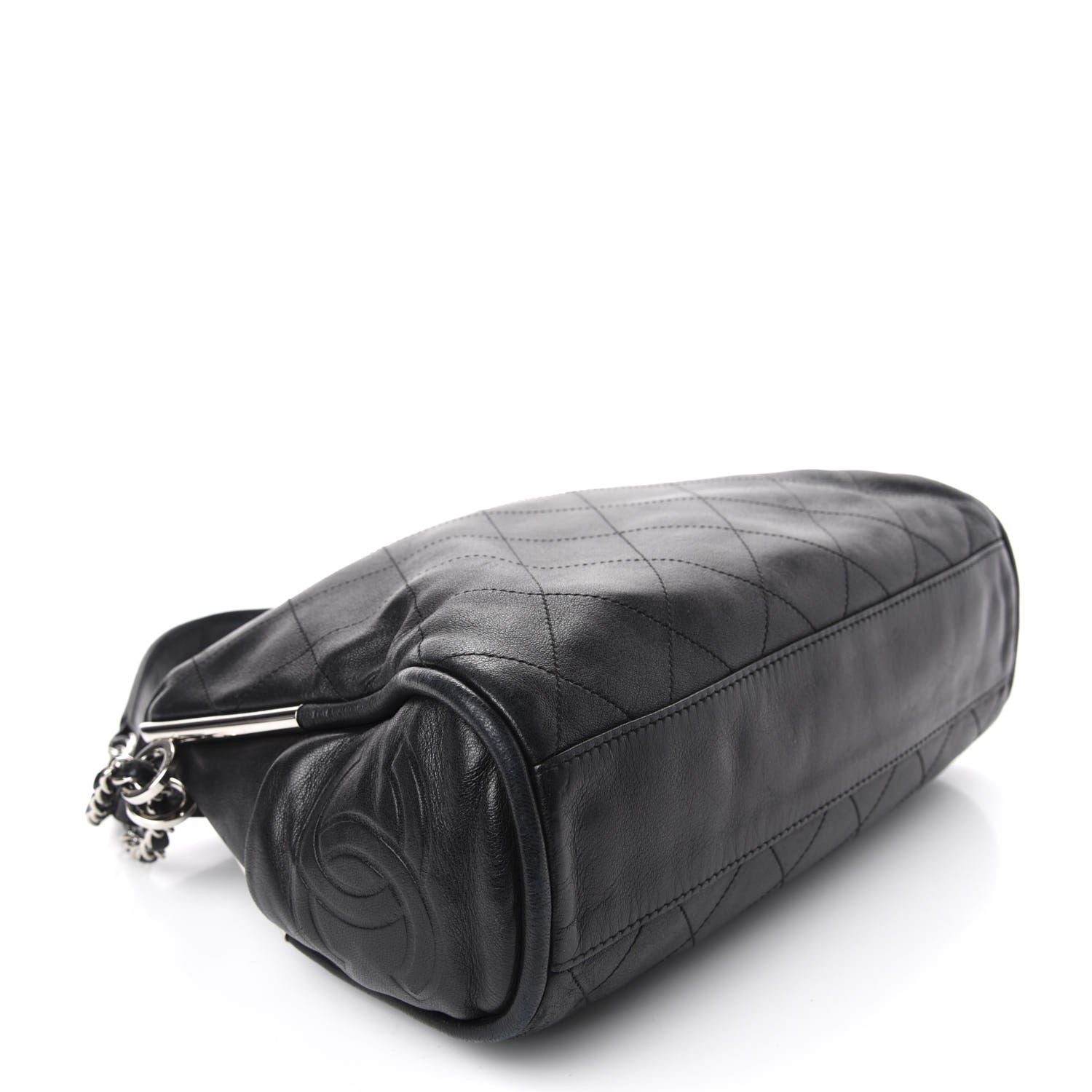 Chanel Lambskin Stitched Medium Ultimate Soft Tote Black 4 of 8