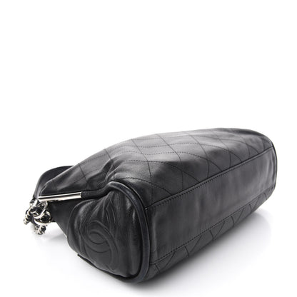 Chanel Lambskin Stitched Medium Ultimate Soft Tote Black 4 of 8