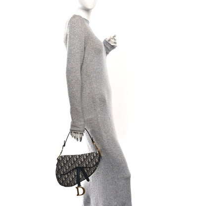 Christian Dior Oblique Saddle Bag Blue 2 of 10