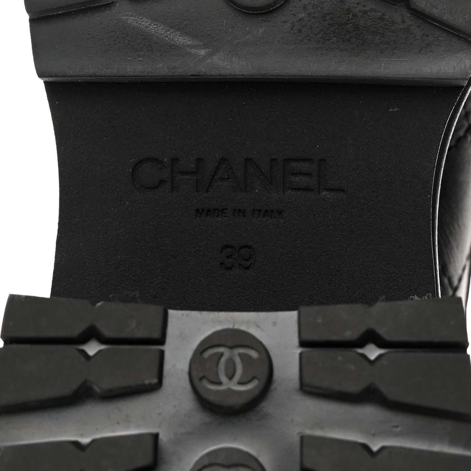 Chanel Calfskin Quilted CC Mocassin Loafers 39 Black 8 of 9