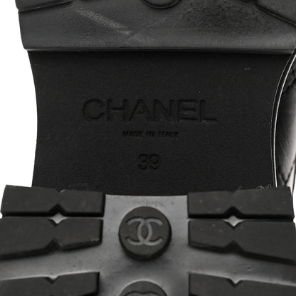 Chanel Calfskin Quilted CC Mocassin Loafers 39 Black 8 of 9