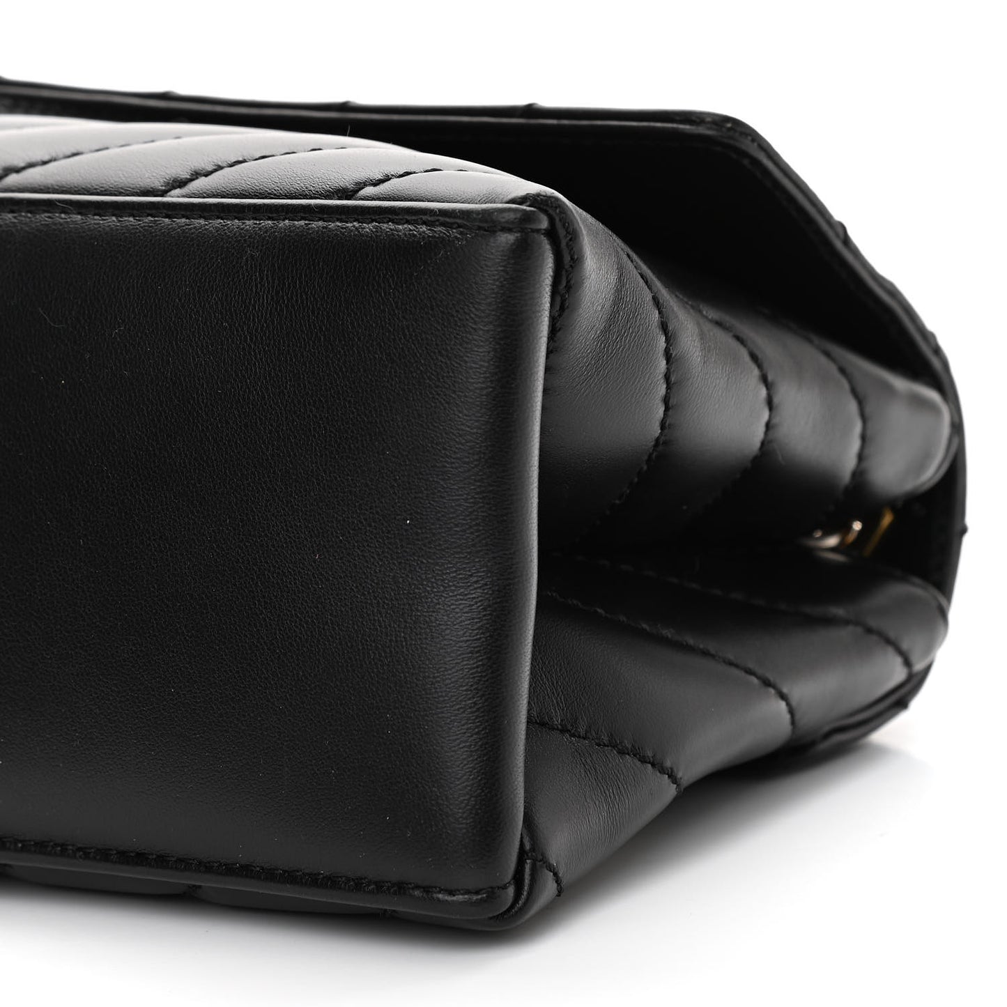 Calfskin Diagonal Quilted Jackhammer 19 Shoulder Bag Black