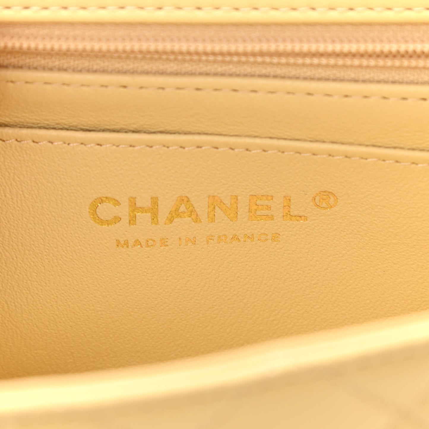 Lambskin Quilted Mini Top Handle Rectangular Flap Yellow