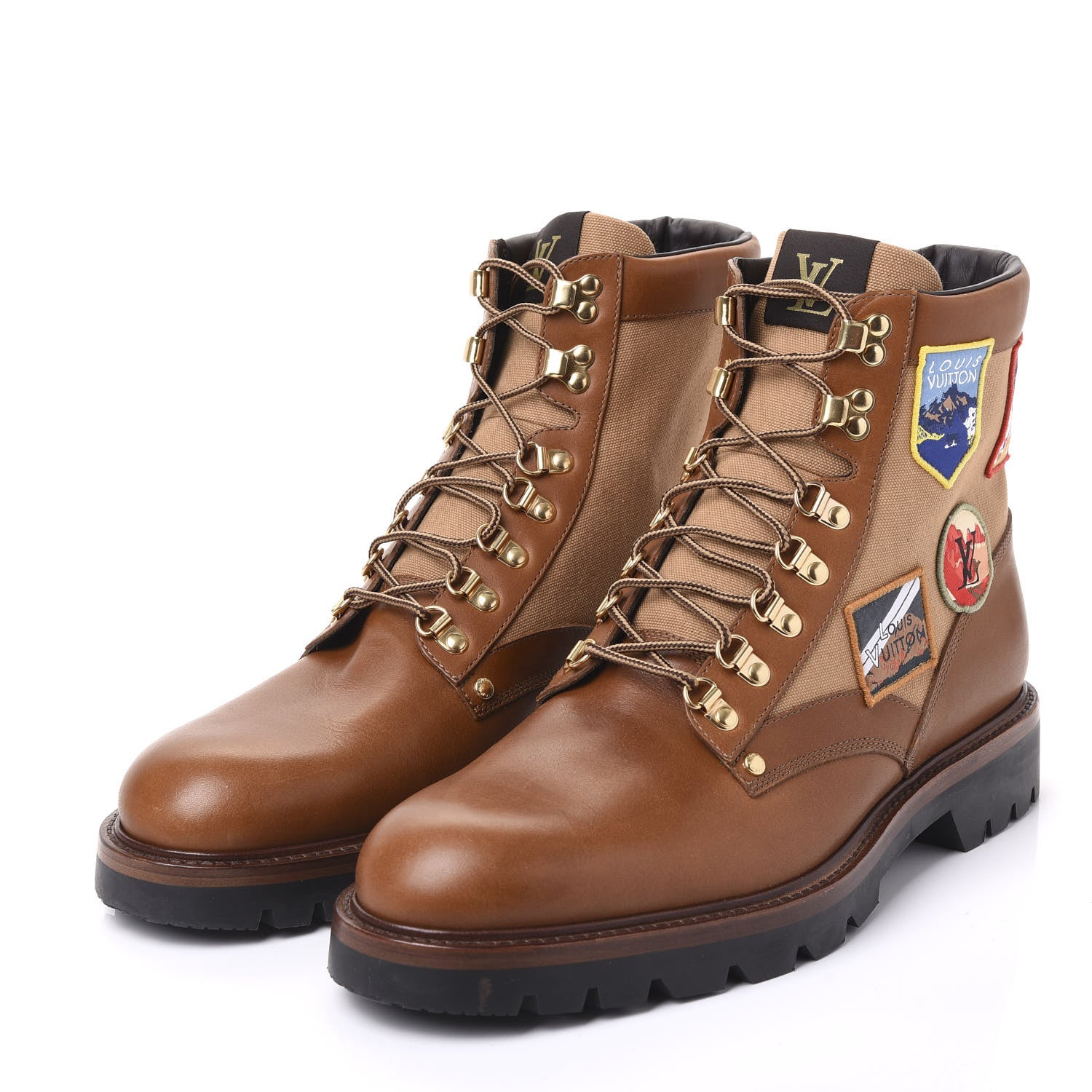 Louis Vuitton Calfskin Oberkampf Ankle Boots 11 Cognac 2 of 8