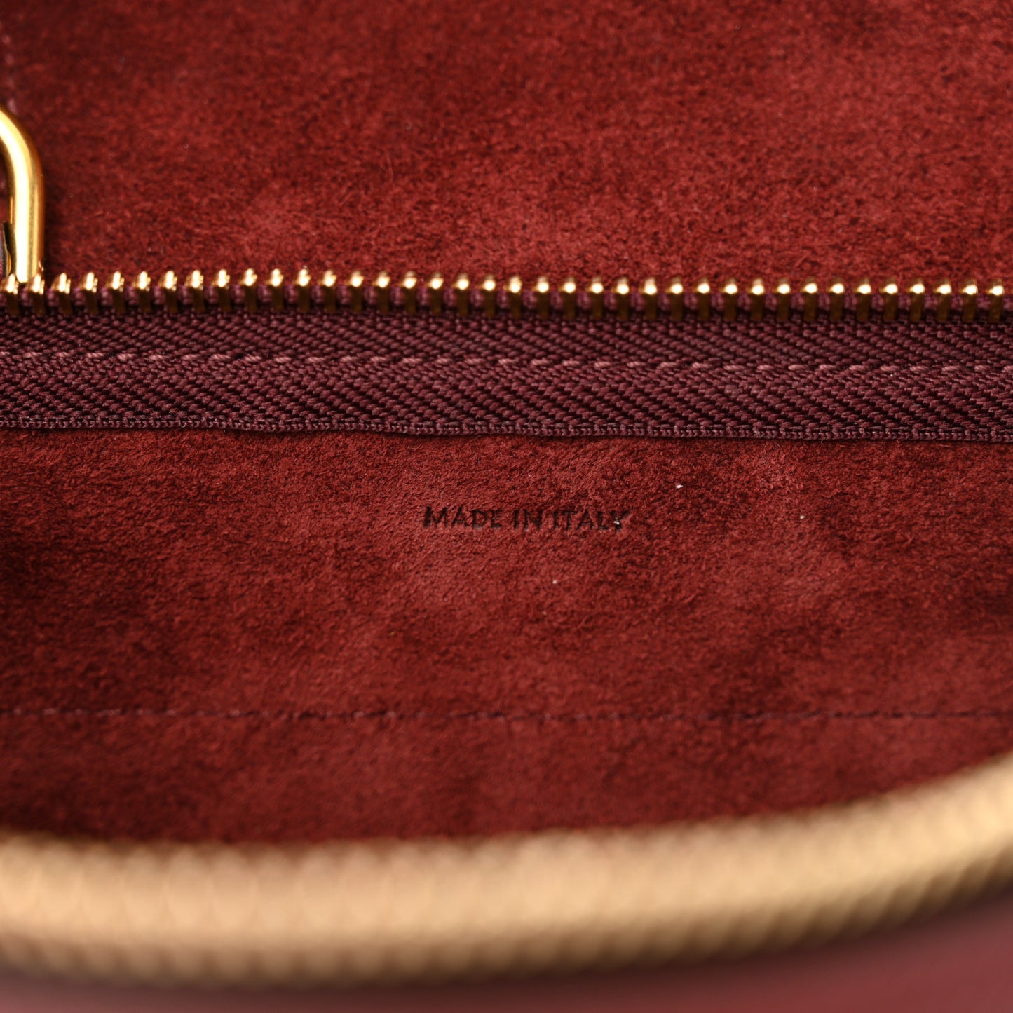 Grained Calfskin Nano Belt Bag Burgundy