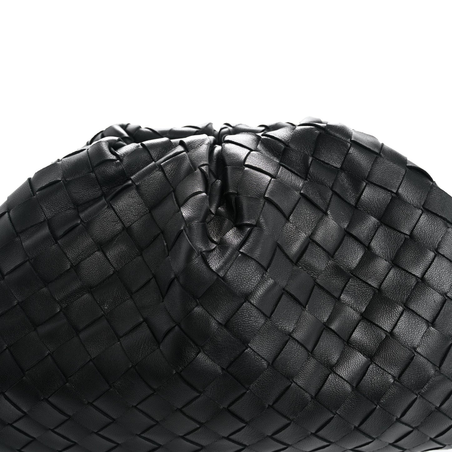 Nappa Maxi Intreccio The Pouch Oversized Clutch Black