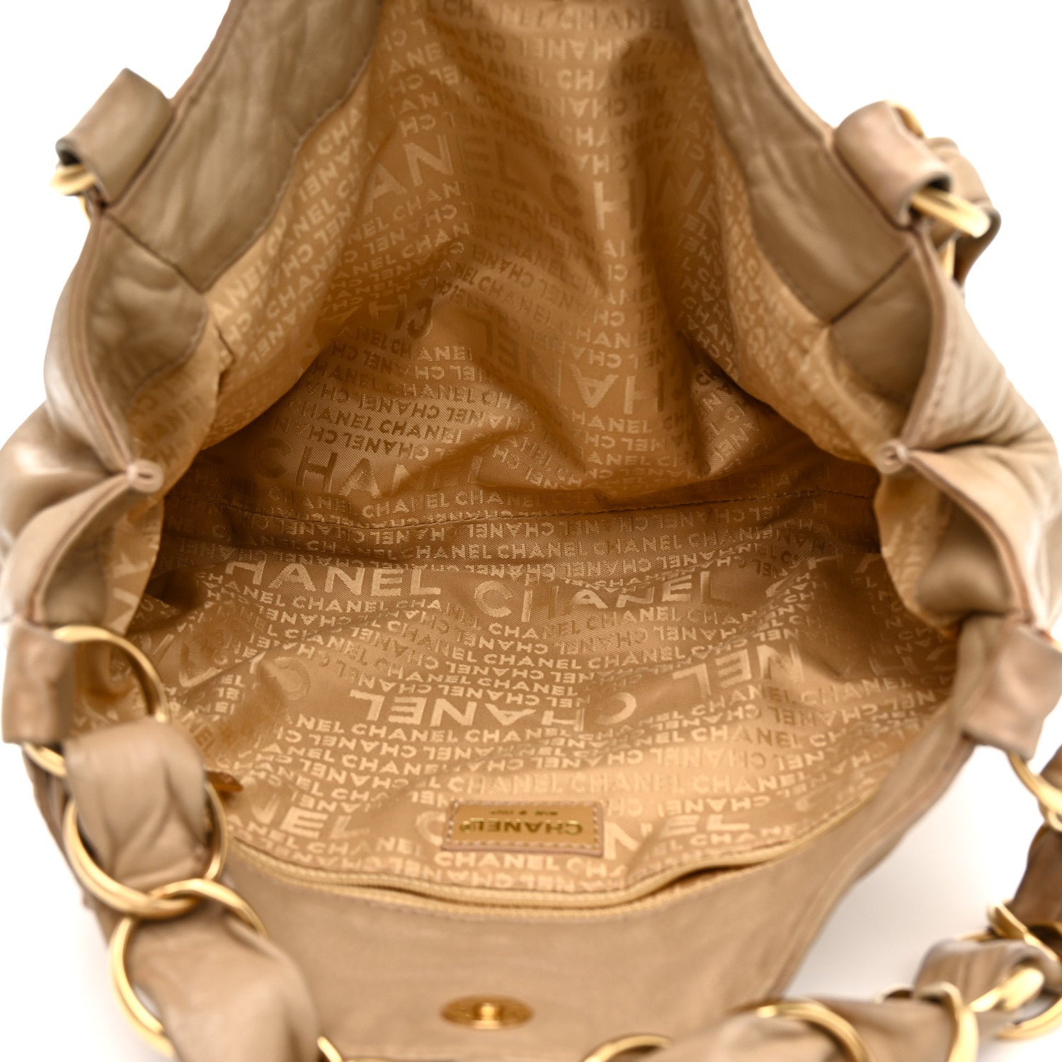 Chanel Lambskin Small Olsen Shoulder Bag Beige 5 of 10