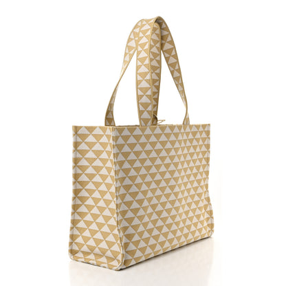 Prada Jacquard Saffiano Triangolo Symbole Embroidered Shopping Tote Corda Talco 3 of 9