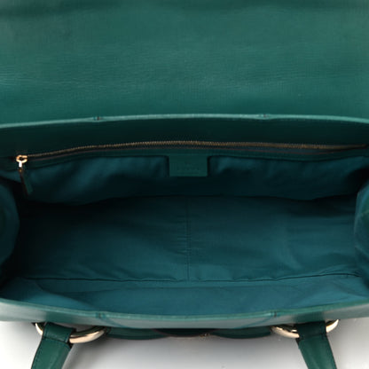 Gucci Grained Calfskin Large Horsebit Chain Flap Bag Green 4 of 4