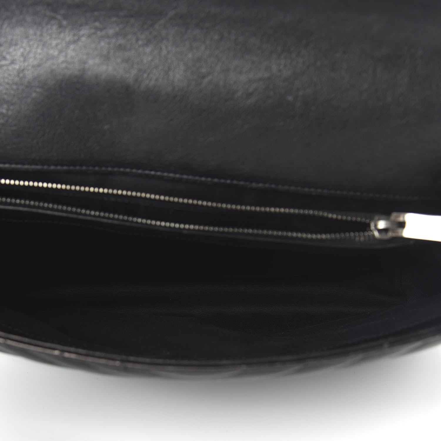 Saint Laurent Sheepskin Matelasse Chevron Monogram Large College Satchel Black 5 of 9