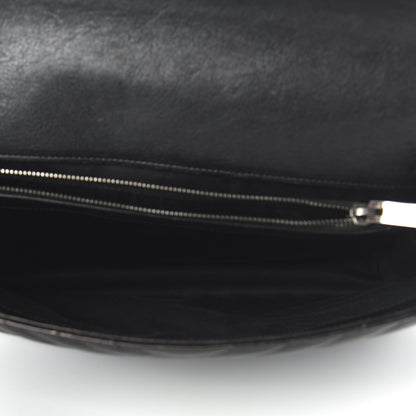 Saint Laurent Sheepskin Matelasse Chevron Monogram Large College Satchel Black 5 of 9