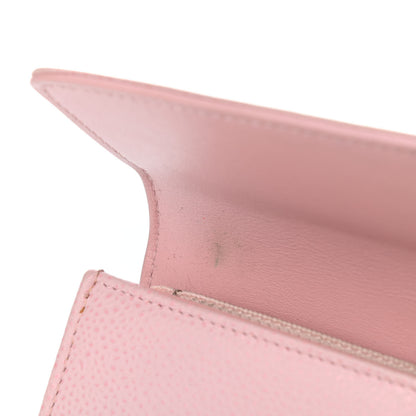 Chanel Caviar Timeless CC Large Gusset Flap Wallet Rose Pale 12 of 12