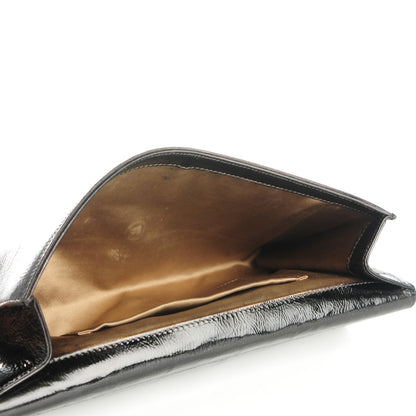 Saint Laurent Textured Patent Monogram Large Belle De Jour Clutch Black 7 of 8