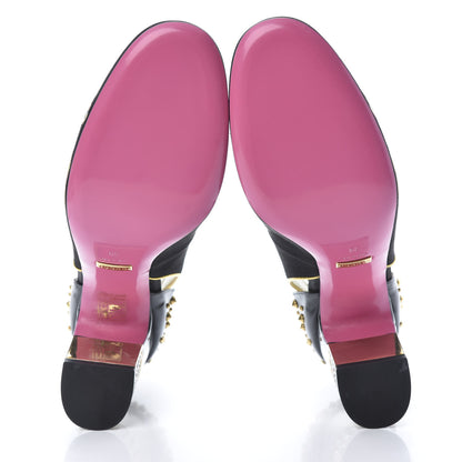 Gucci Satin Embroidered Dragon Caspar Pumps 39 Black 7 of 11