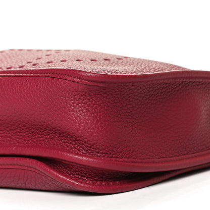 Hermes Taurillon Clemence Evelyne III PM Rouge Grenat 10 of 10