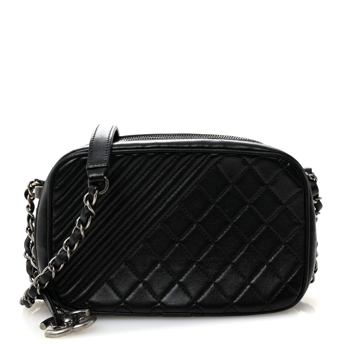 Lambskin Small Coco Boy Camera Case Black