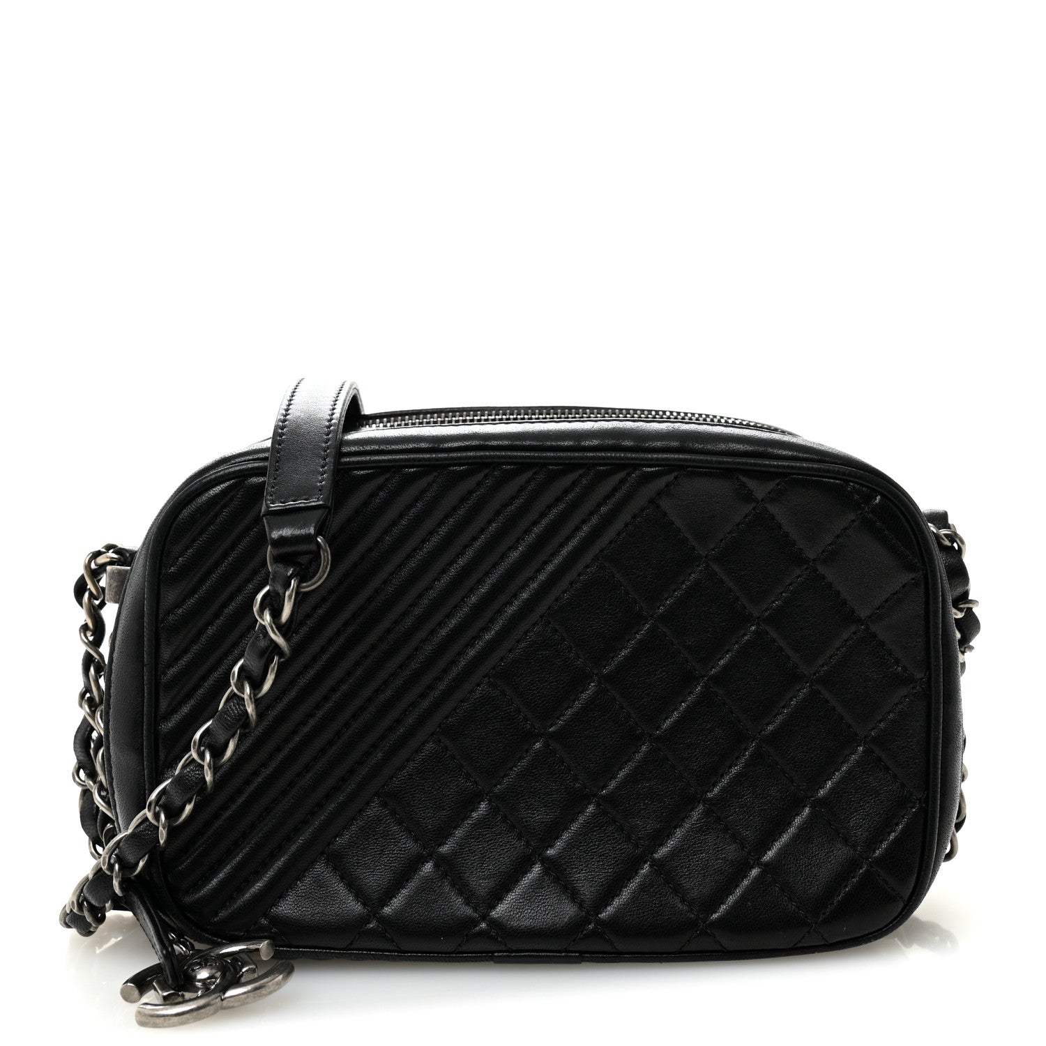 Chanel Lambskin Small Coco Boy Camera Case Black 1 of 11