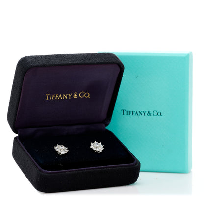 Tiffany Platinum Diamond 1.56ctw Cluster Earrings 5 of 5