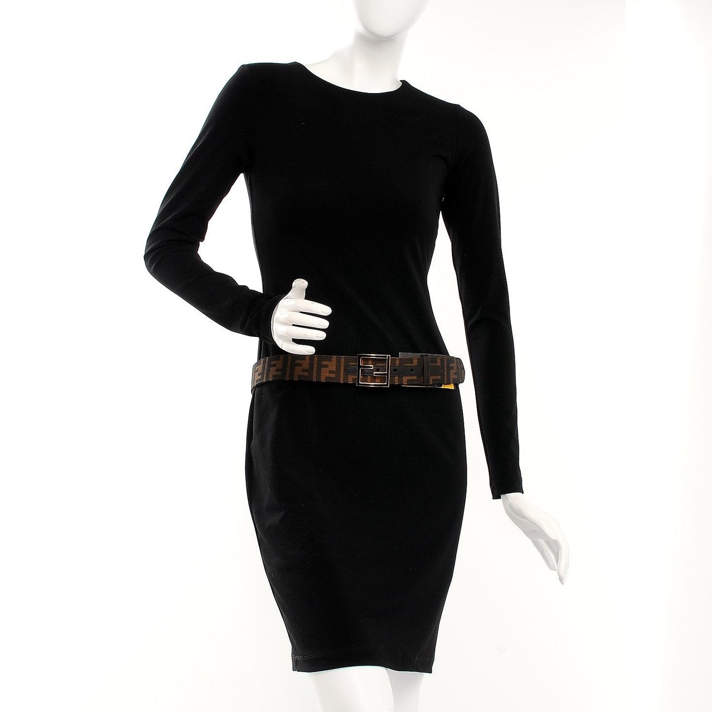 Zucca FF Buckle Belt 90 36 Tobacco