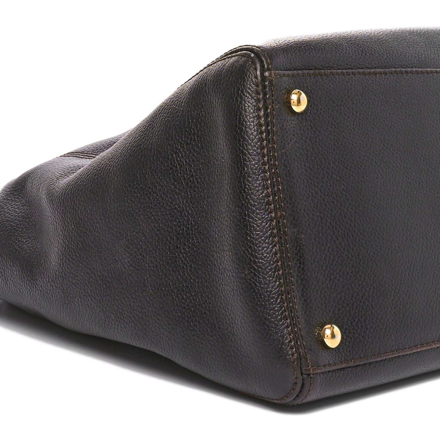 Calfskin Cerf Executive Shopper Tote Brown