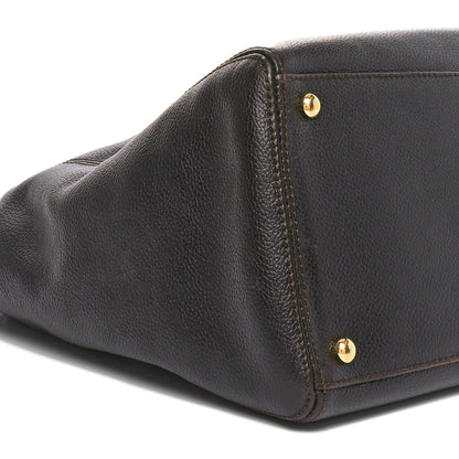 Chanel Calfskin Cerf Executive Shopper Tote Brown 9 of 10